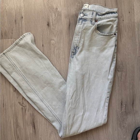 Abercrombie slim straight ultra high rise jeans size 4L - Picture 5 of 7